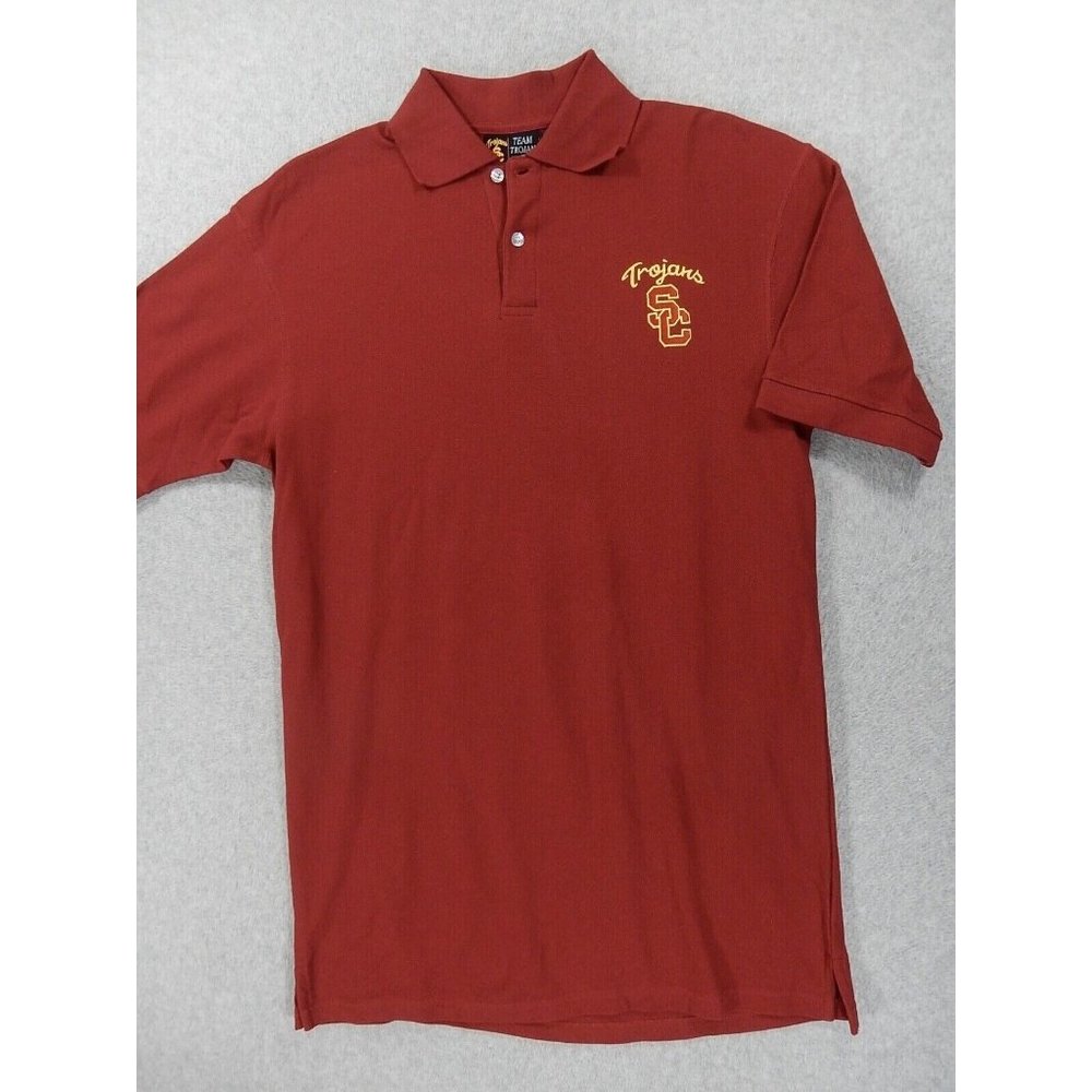 USC Trojans Athletic Department Campus S/S Polo Shirt (Men's Small)‎ Cardinal